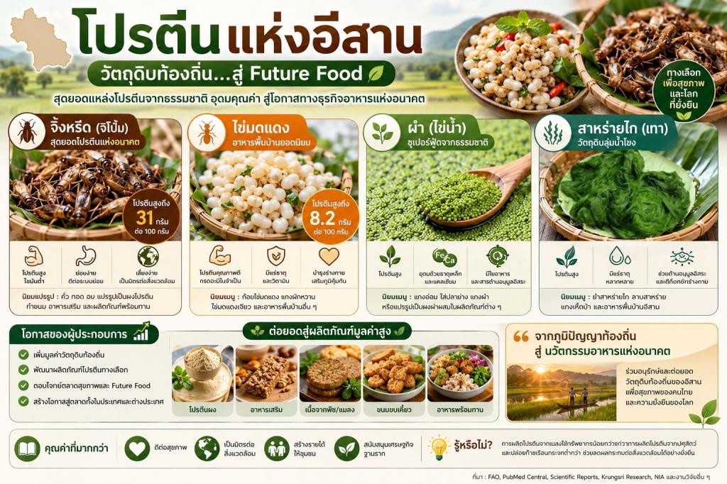 โปรตีนแห่งอีสาน" จากภูมิปัญญาท้องถิ่น...สู่โอกาสของอุตสาหกรรมอาหารแห่งอนาคต
